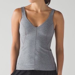 Lululemon grey vneck yoga tank top